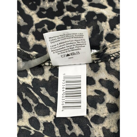 Leopard Print Longline Kimono Cardigan With Waist Tie Size S/M - Picture 6 of 6